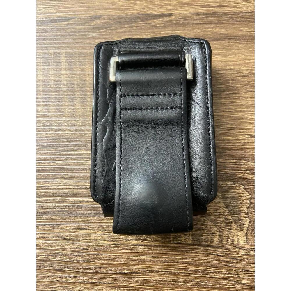 Bape A Bathing Ape Black Leather Cigarette Case BeltLoop Bag